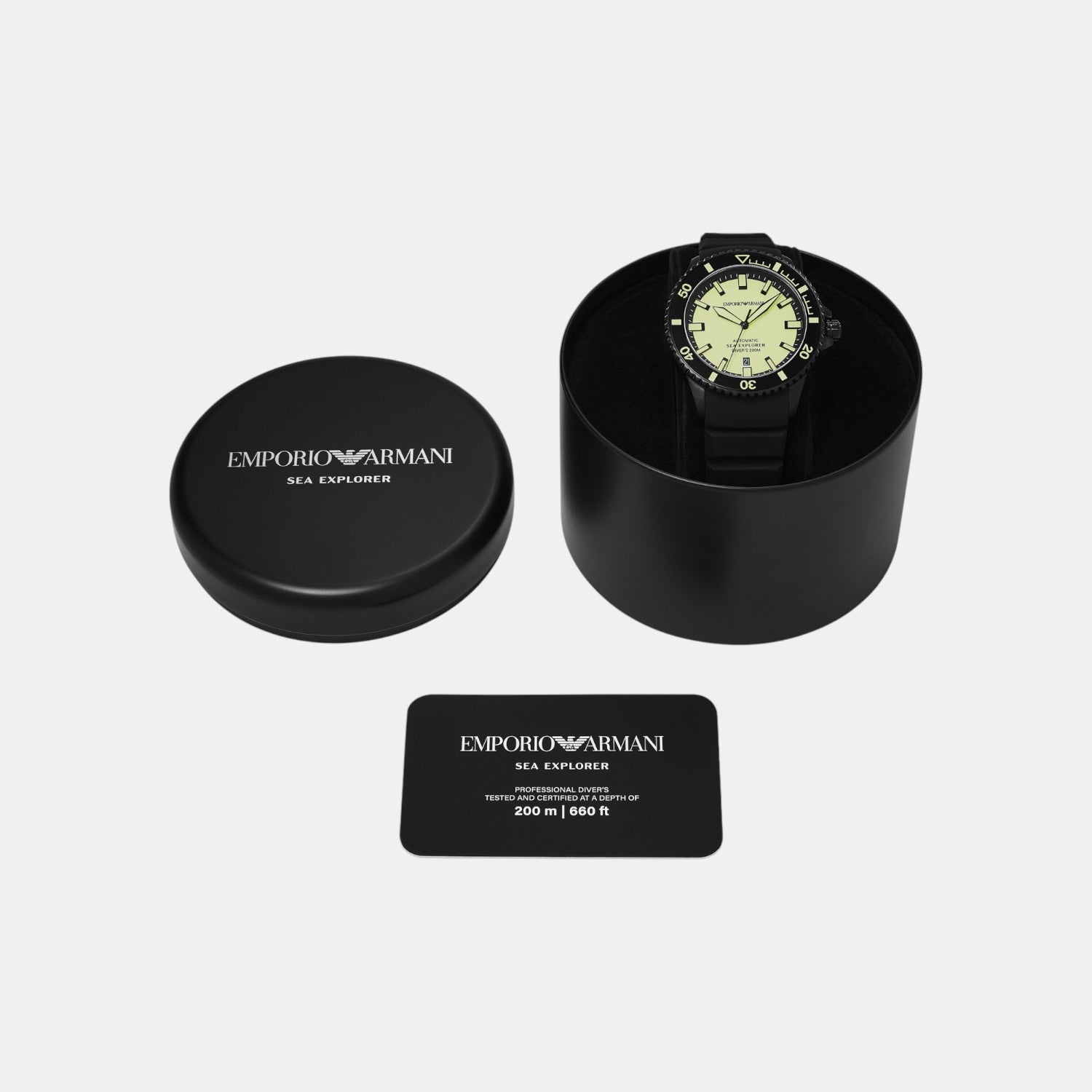 Sea Explorer Men Mechanical Yellow Dial Analog Silicone Watch AR60085