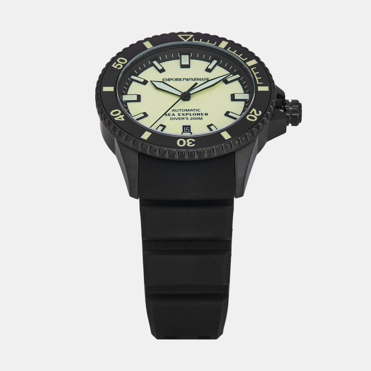 Sea Explorer Men Automatic Yellow Dial Analog Silicone Watch AR60085