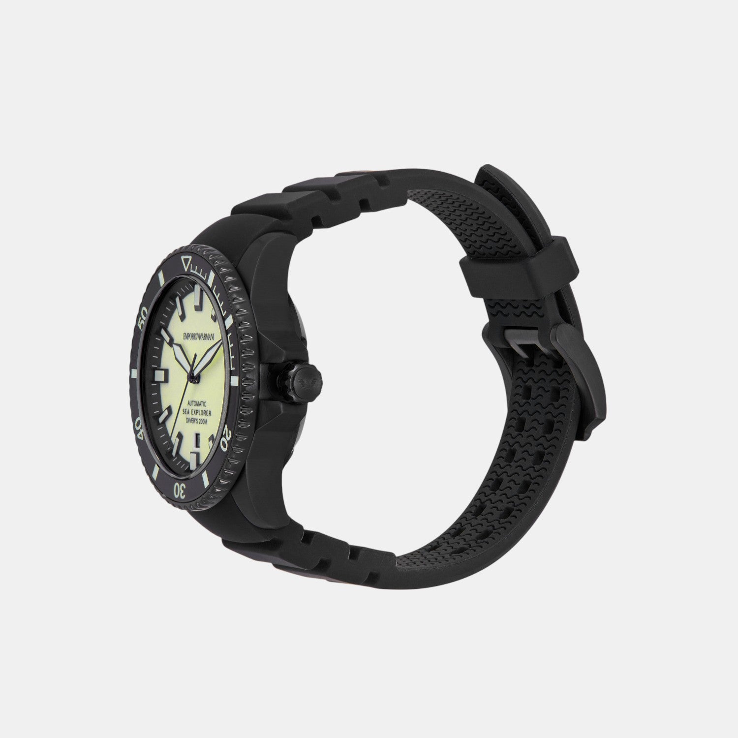 Sea Explorer Men Mechanical Yellow Dial Analog Silicone Watch AR60085