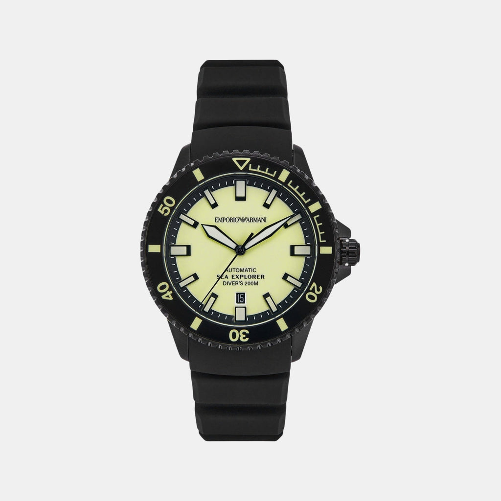 Sea Explorer Men Mechanical Yellow Dial Analog Silicone Watch AR60085