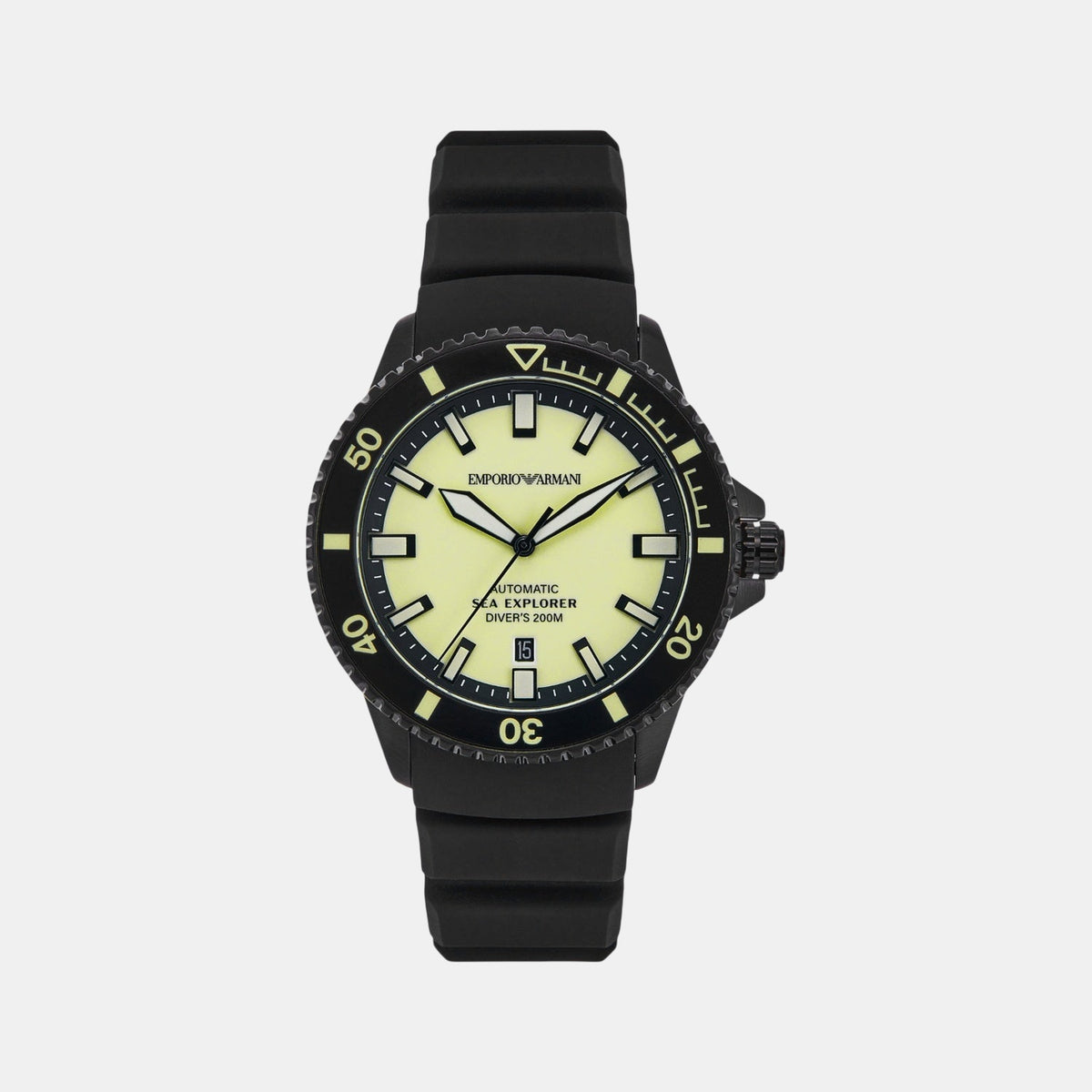 Sea Explorer Men Automatic Yellow Dial Analog Silicone Watch AR60085