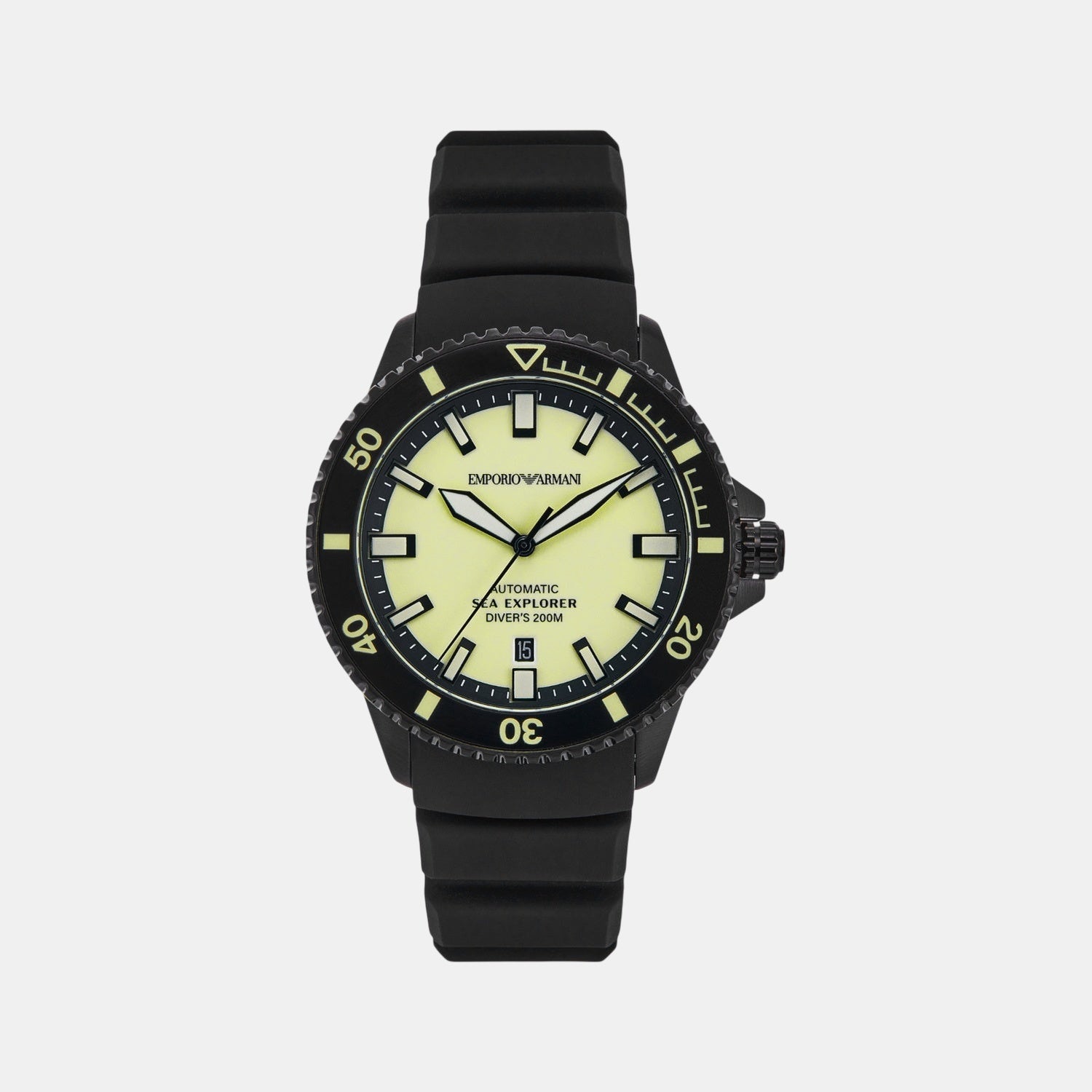 Sea Explorer Men Mechanical Yellow Dial Analog Silicone Watch AR60085