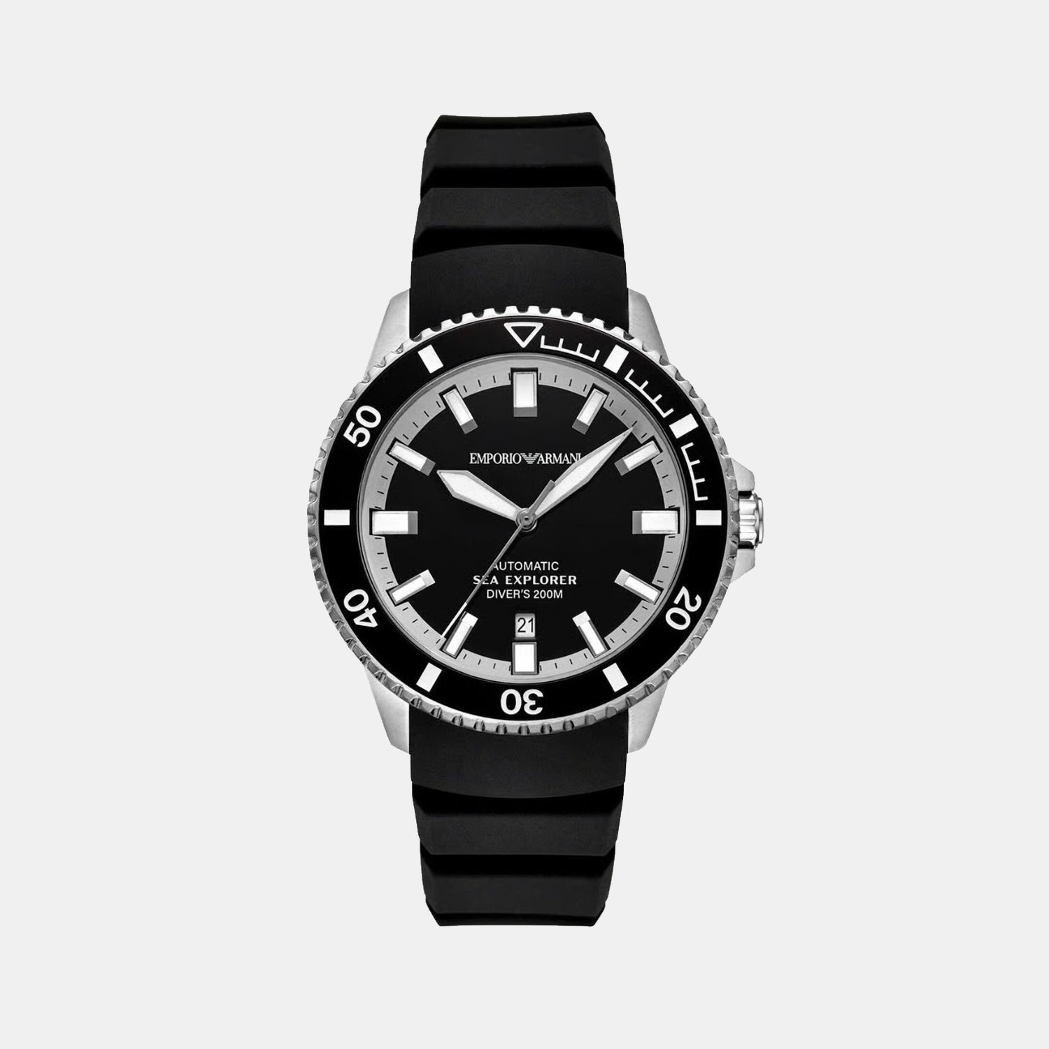 Sea Explorer Men Automatic Black Dial Analog Silicone Watch AR60086