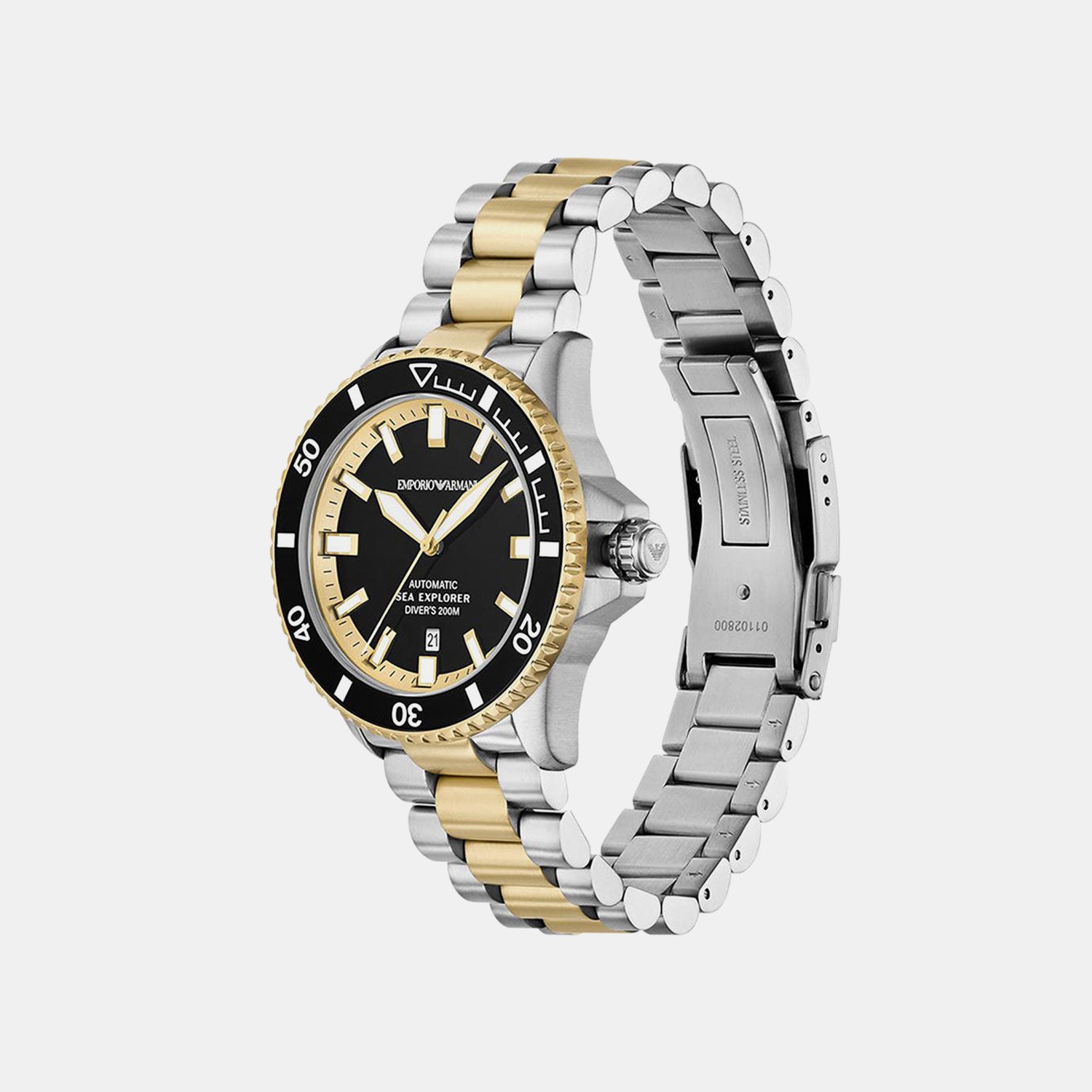 Sea Explorer Men Automatic Black Dial Analog Stainless Steel Watch AR60089