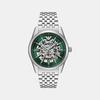 Men Automatic Green Dial Analog Stainless Steel Watch AR60091