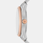 Men Automatic Silver Dial Analog Stainless Steel Watch AR60092