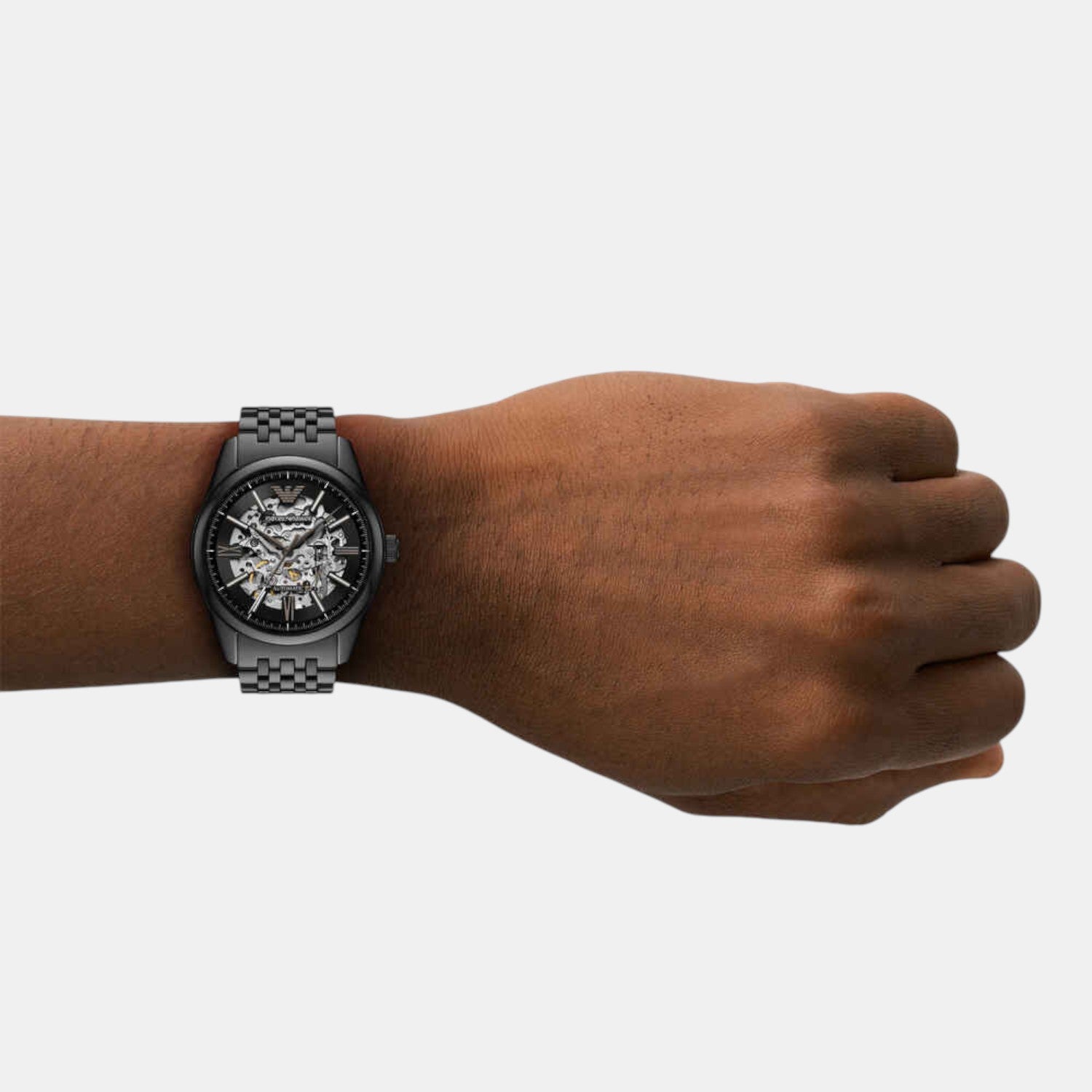 Men Automatic Black Dial Analog Stainless Steel Watch AR60093