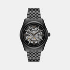 Men Automatic Black Dial Analog Stainless Steel Watch AR60093