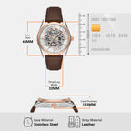 Men Automatic Silver Dial Analog Leather Watch AR60094