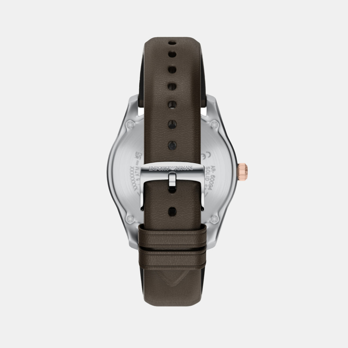 Men Automatic Silver Dial Analog Leather Watch AR60094