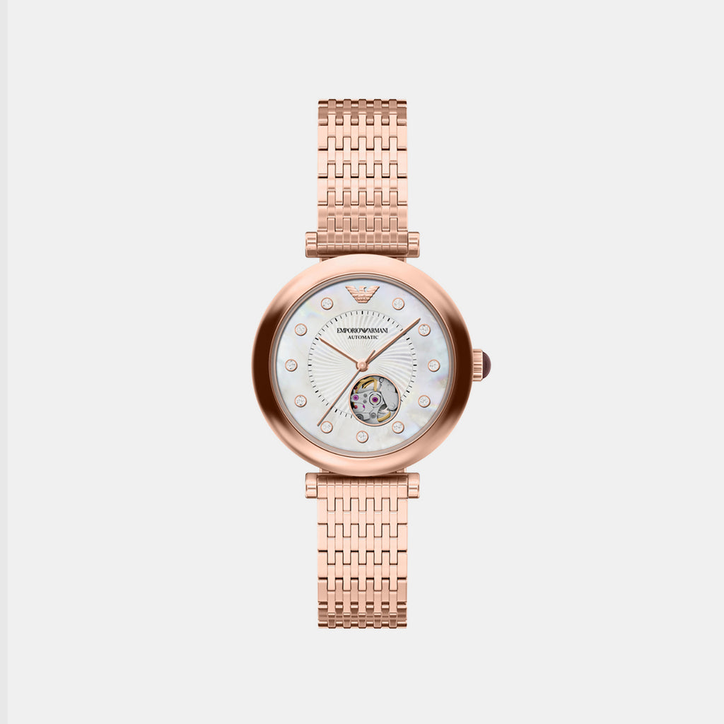Women Automatic Mother Of Pearl Dial Analog Stainless Steel Watch AR60096