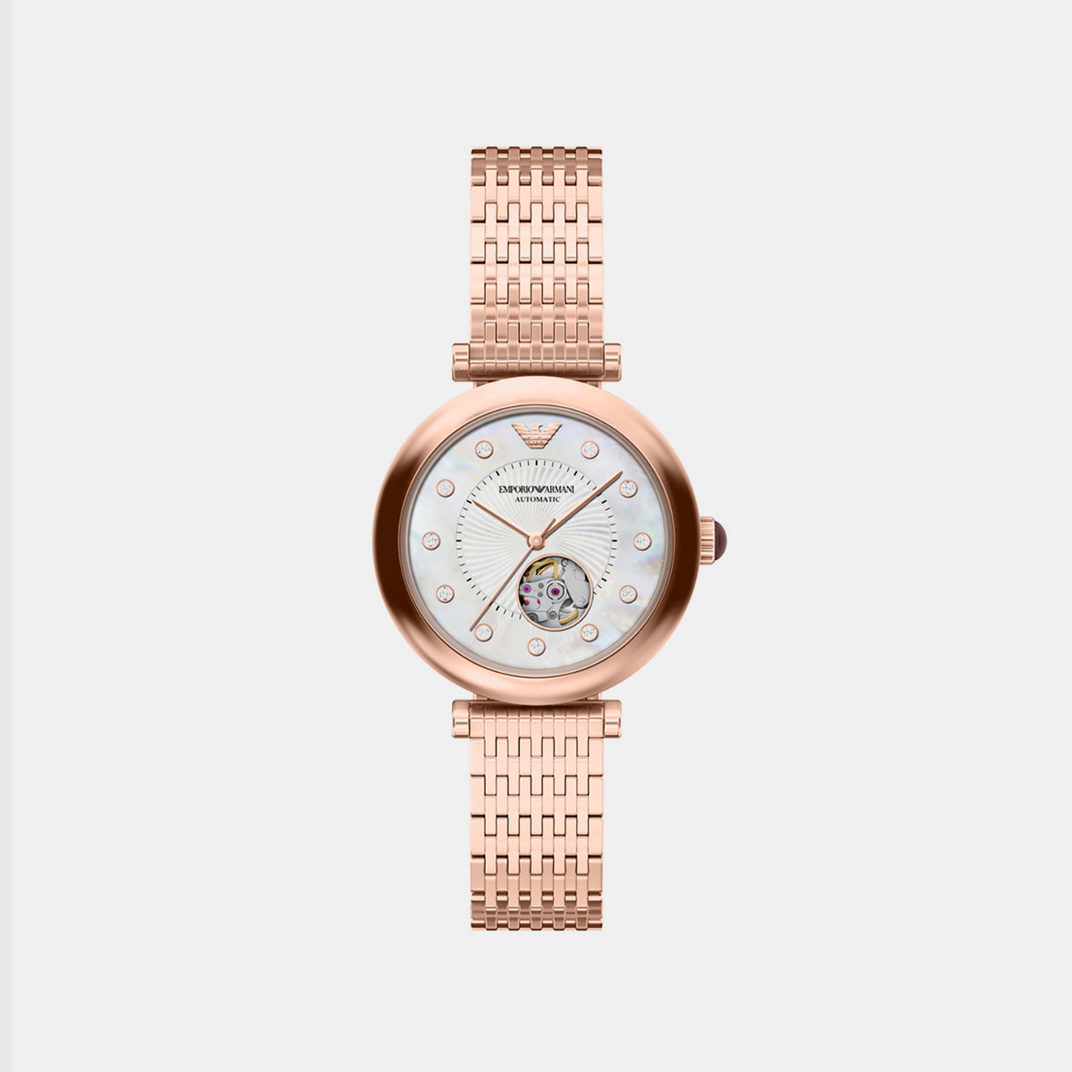 Women Automatic Mother Of Pearl Dial Analog Stainless Steel Watch AR60096