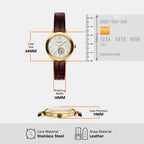 Women Automatic Mother Of Pearl Dial Analog Leather Watch AR60097