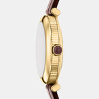 Women Automatic Mother Of Pearl Dial Analog Leather Watch AR60097