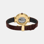 Women Automatic Mother Of Pearl Dial Analog Leather Watch AR60097