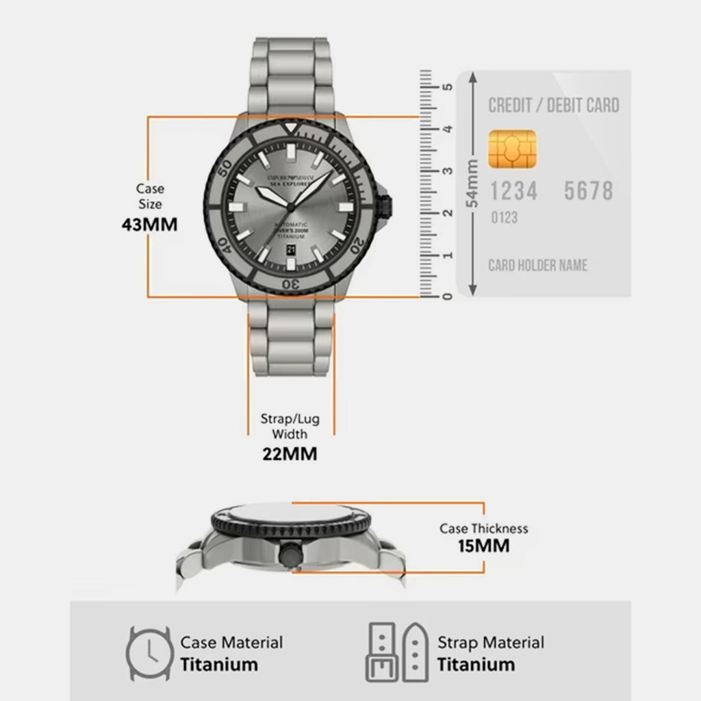 Sea Explorer Limited Edition Men Automatic Grey Dial Analog Titanium Watch AR60099