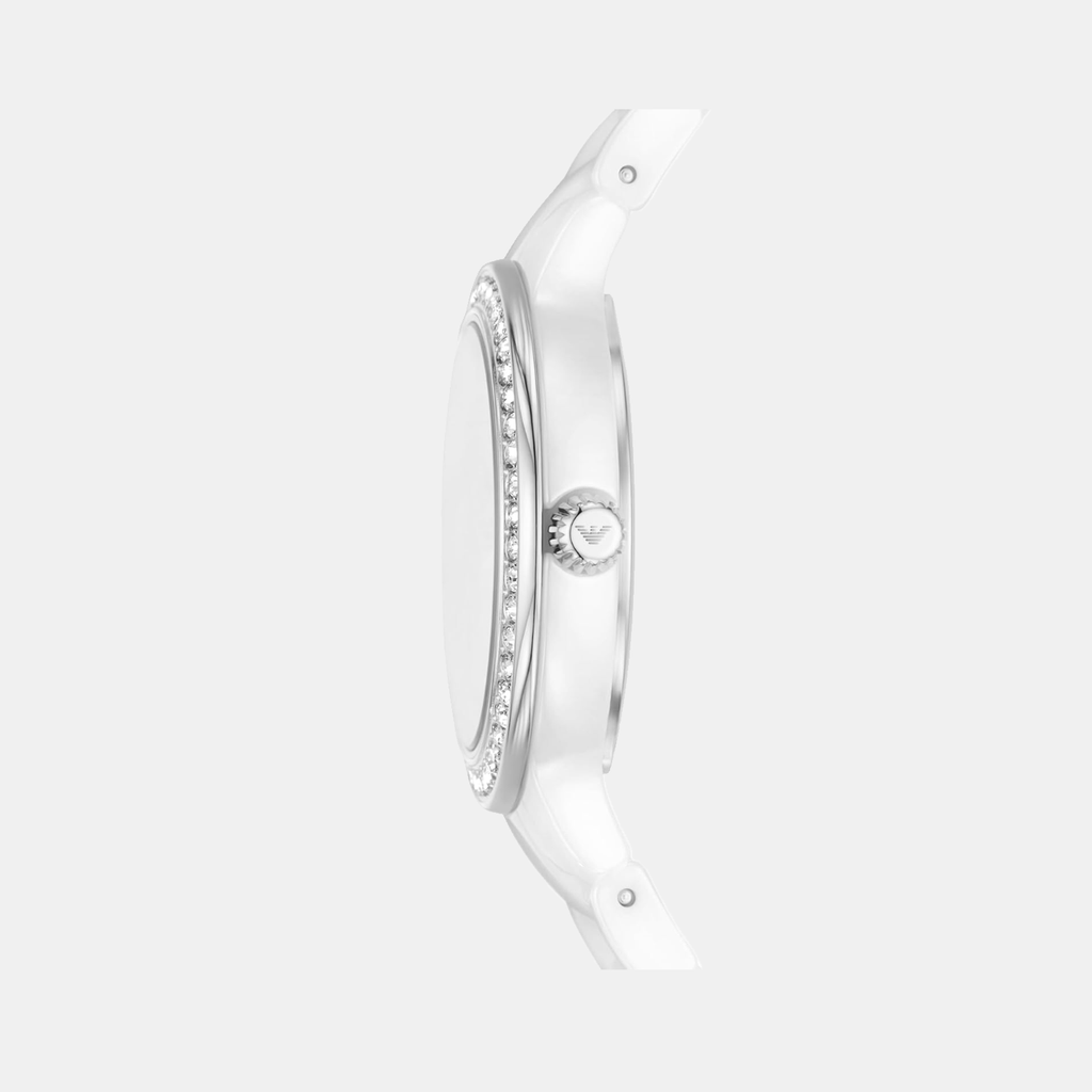 Cleo Women Quartz Silver Dial Analog Ceramic Watch AR70013