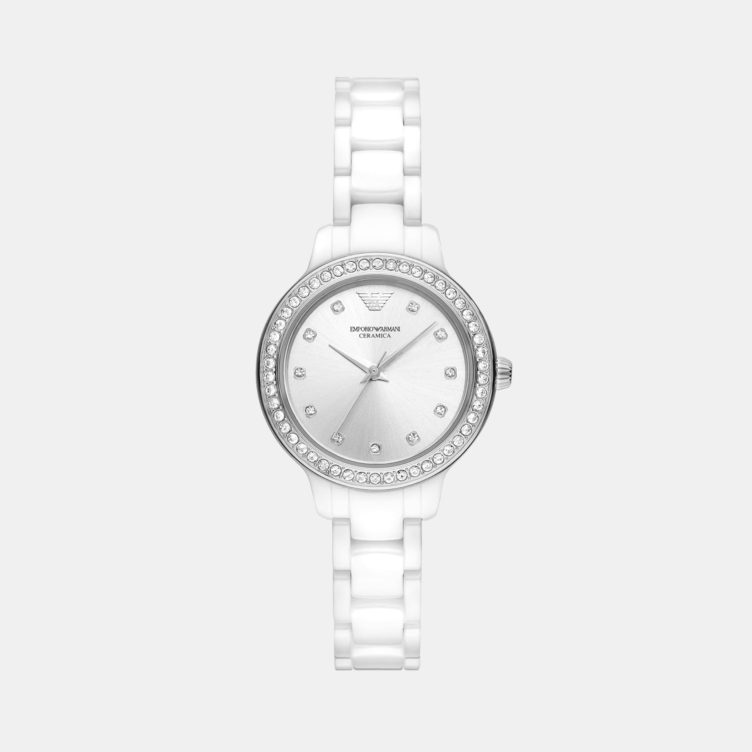 Cleo Women Quartz Silver Dial Analog Ceramic Watch AR70013