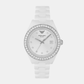 Women Quartz Silver Dial Analog Ceramic Watch AR70014