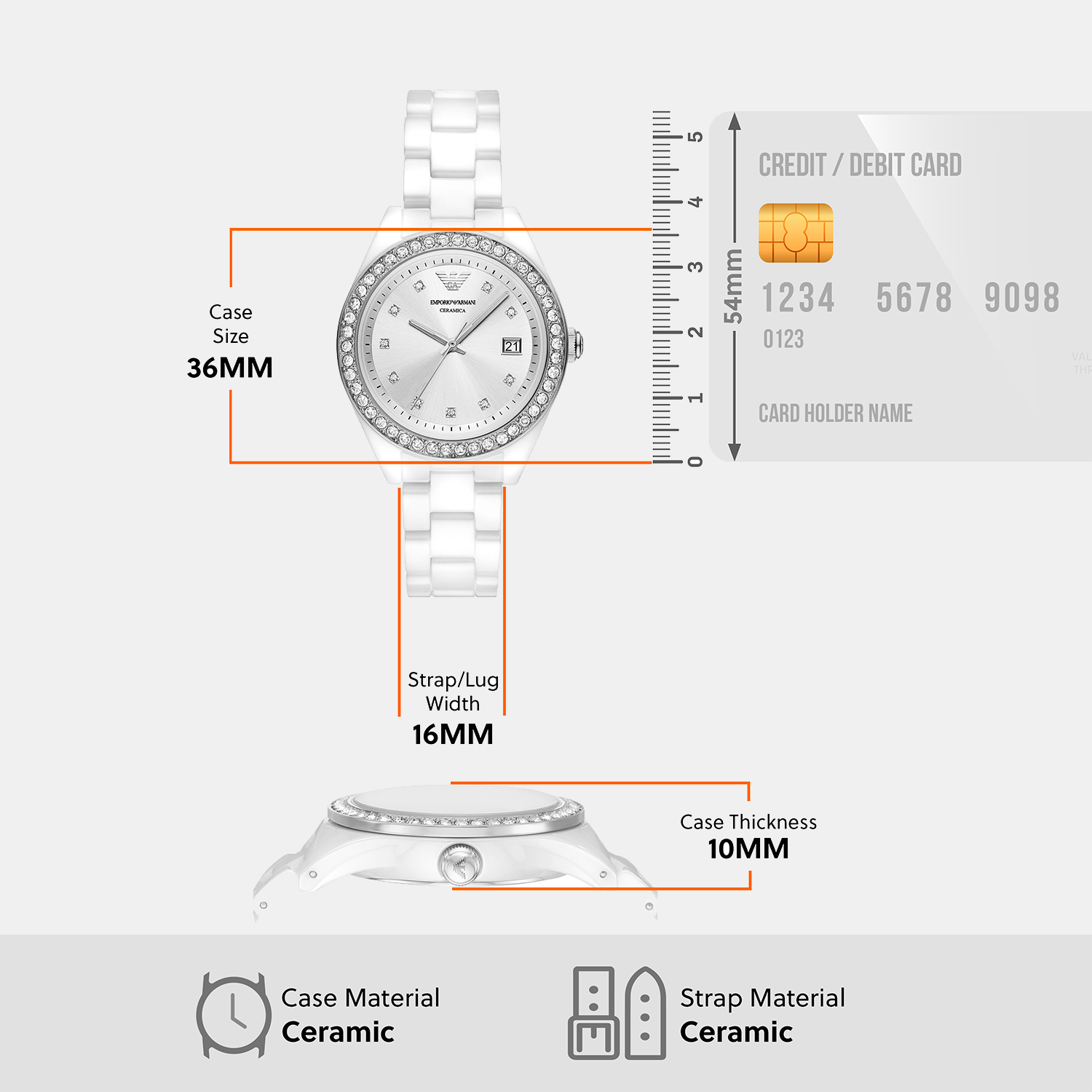 Emporio Armani Round Quartz Analog Women watch