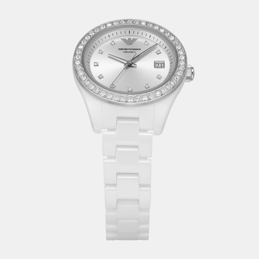 Emporio Armani Women Round Silver watch