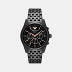 Men Quartz Black Dial Chronograph Ceramic Watch AR70015