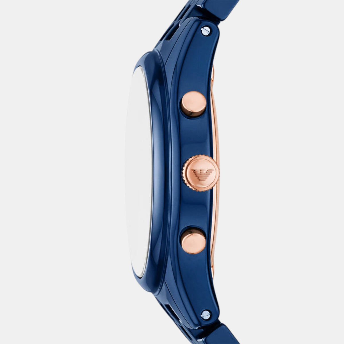 Men Quartz Blue Dial Analog Ceramic Watch AR70016