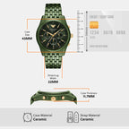 Men Quartz Green Dial Chronograph Ceramic Watch AR70017