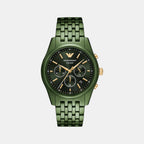 Men Quartz Green Dial Chronograph Ceramic Watch AR70017