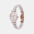 Women Quartz Beige Dial Analog Ceramic Watch AR70019