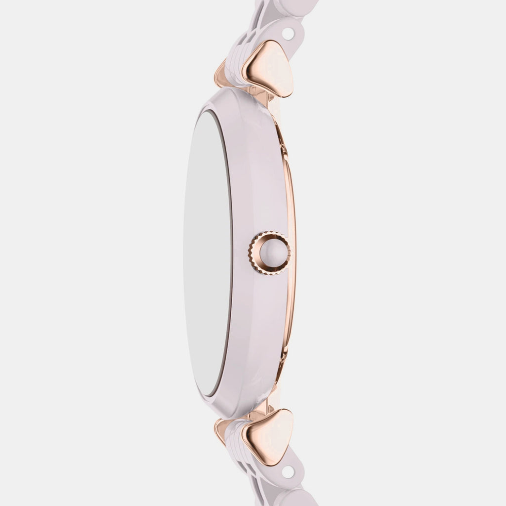 Women Quartz Beige Dial Analog Ceramic Watch AR70019