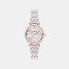 Women Quartz Beige Dial Analog Ceramic Watch AR70019