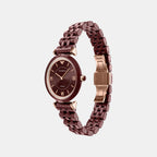 Women Quartz Brown Dial Analog Ceramic Watch AR70020