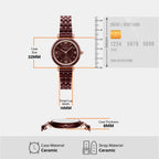 Women Quartz Brown Dial Analog Ceramic Watch AR70020
