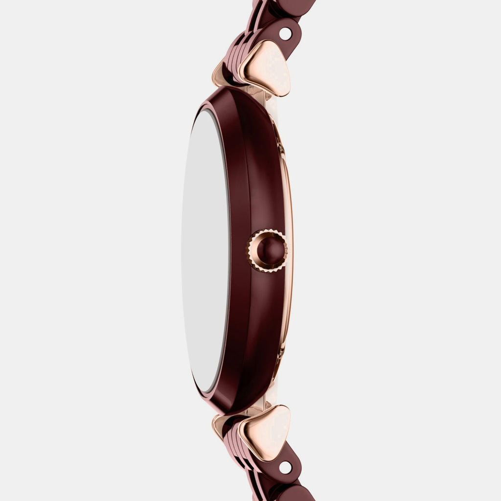 Women Quartz Brown Dial Analog Ceramic Watch AR70020