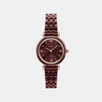 Women Quartz Brown Dial Analog Ceramic Watch AR70020