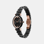 Women Quartz Black Dial Analog Ceramic Watch AR70021