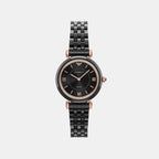 Women Quartz Black Dial Analog Ceramic Watch AR70021