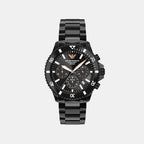 Men Solar Black Dial Chronograph Ceramic Watch AR70022