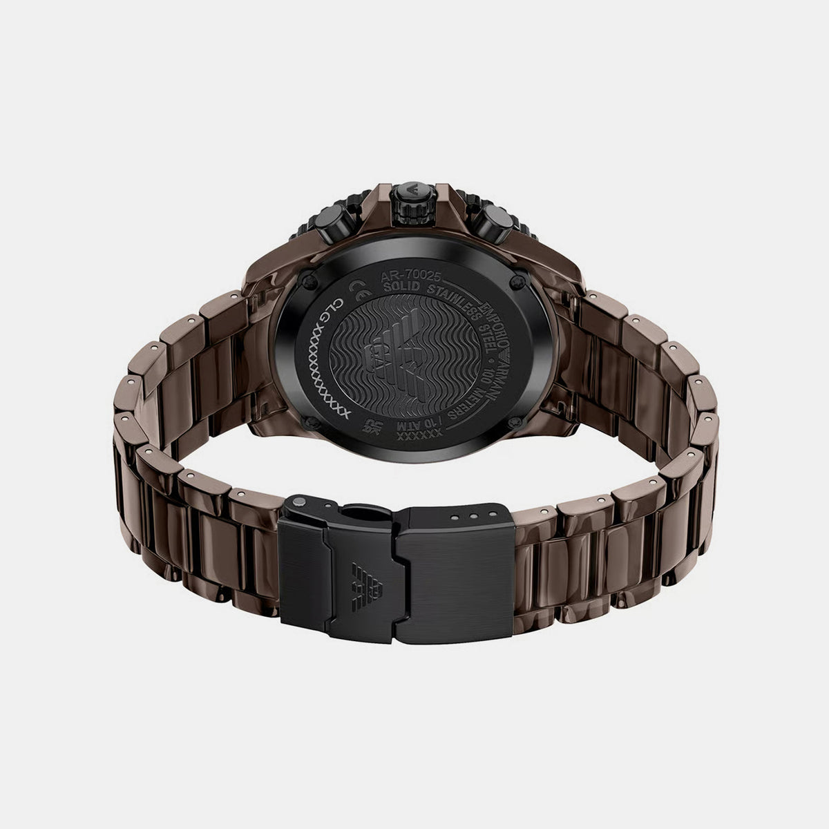 World Explorer Men Solar Brown Dial Chronograph Ceramic Watch AR70025