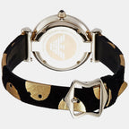 Women Quartz Black Dial Analog Leather Watch AR7411