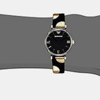 Women Quartz Black Dial Analog Leather Watch AR7411