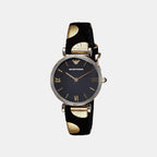 Women Quartz Black Dial Analog Leather Watch AR7411