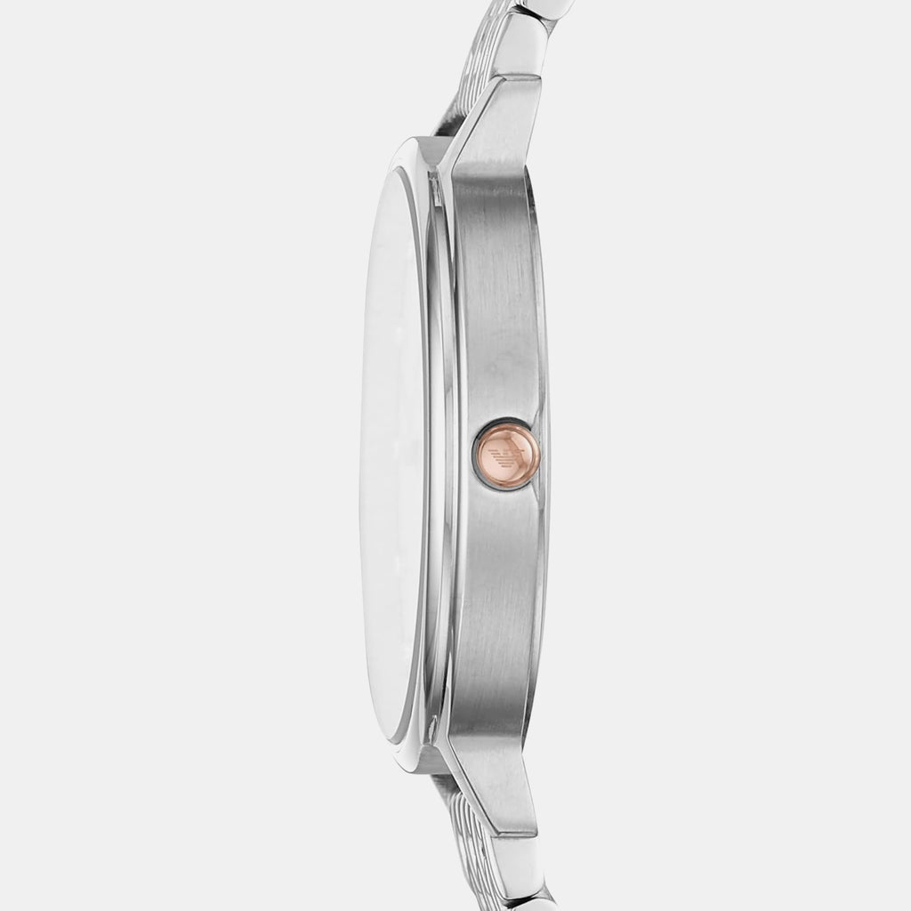 Women Quartz White Dial Analog Stainless Steel Watch AR80023