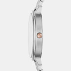 Women Quartz White Dial Analog Stainless Steel Watch AR80023