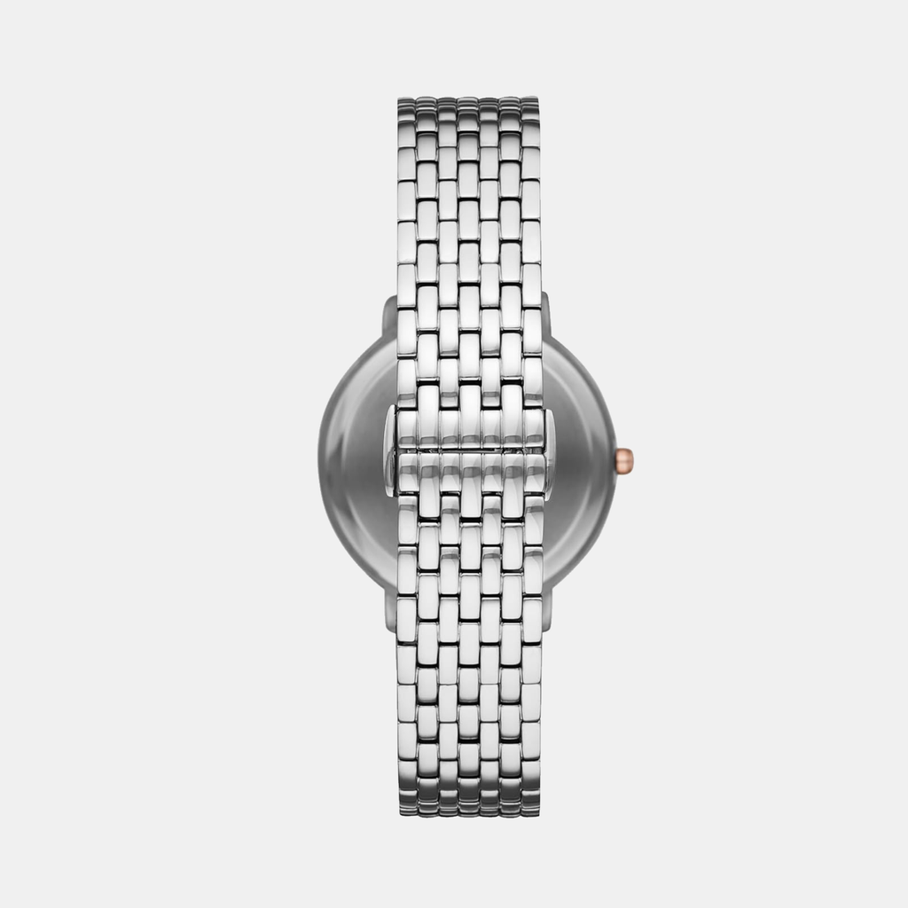 Women Quartz White Dial Analog Stainless Steel Watch AR80023