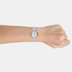Women Quartz White Dial Analog Stainless Steel Watch AR80023