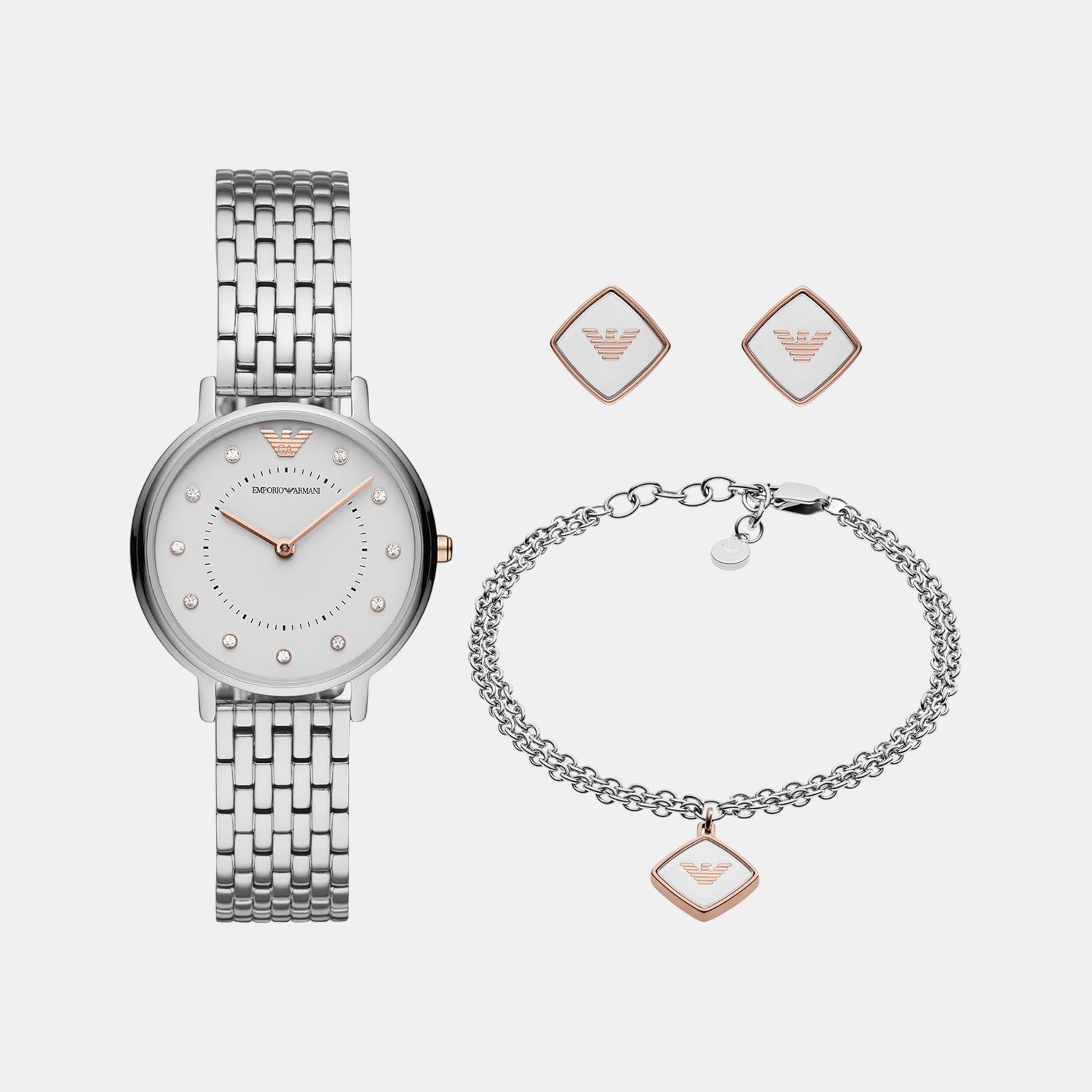 Women Quartz White Dial Analog Stainless Steel Watch AR80023