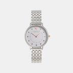 Women Quartz White Dial Analog Stainless Steel Watch AR80023
