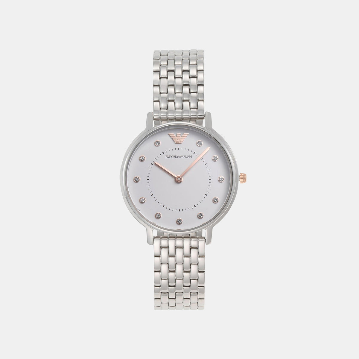 Women Quartz White Dial Analog Stainless Steel Watch AR80023